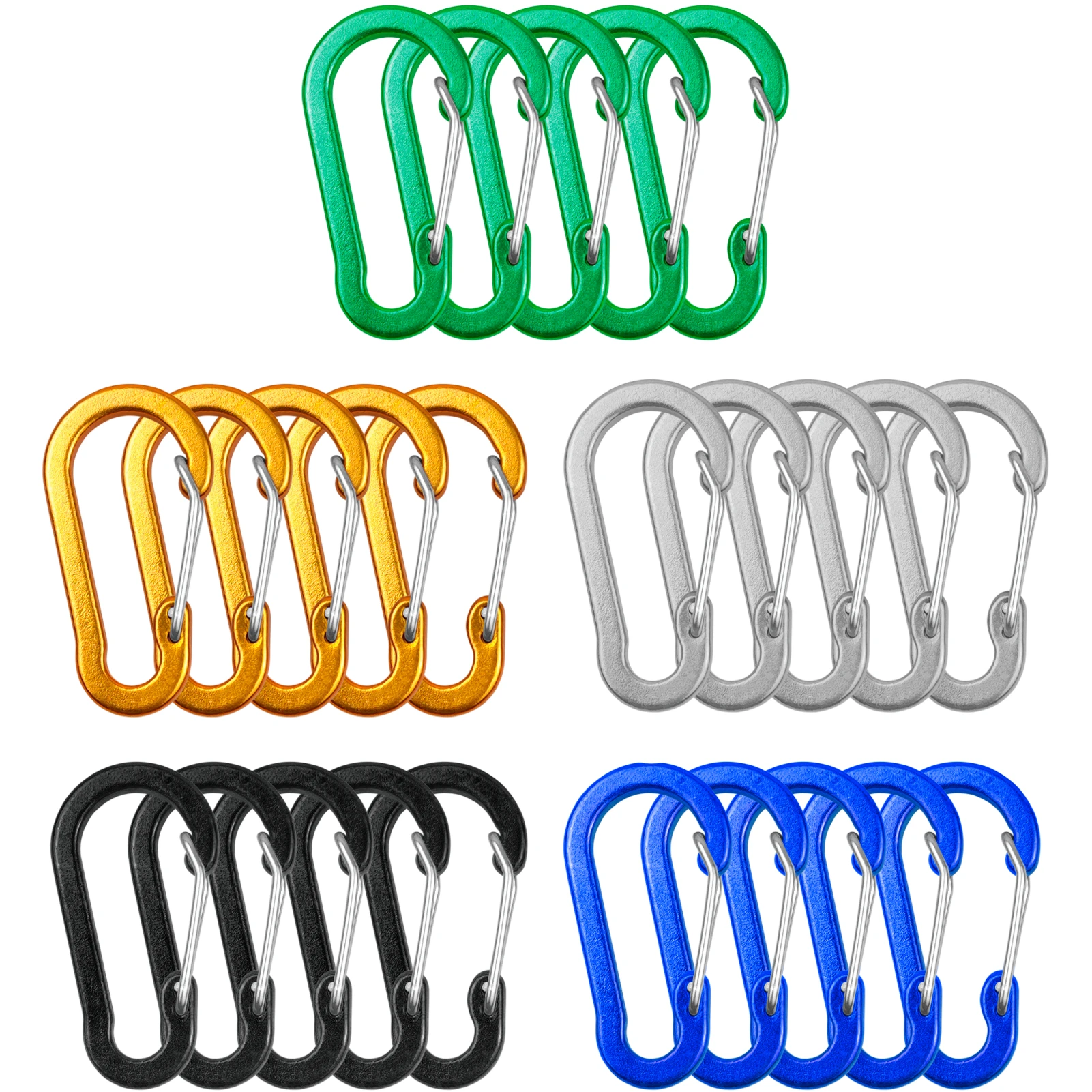 Fishing Kit Compact - 5/10/12 Stuks Karabijnhaak Clips Mini Aluminium