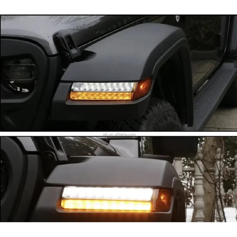 Signal Flare Kit - Premium aluminium voorflappenkit met DRL-richtingaanwijzer, JL-stijl,