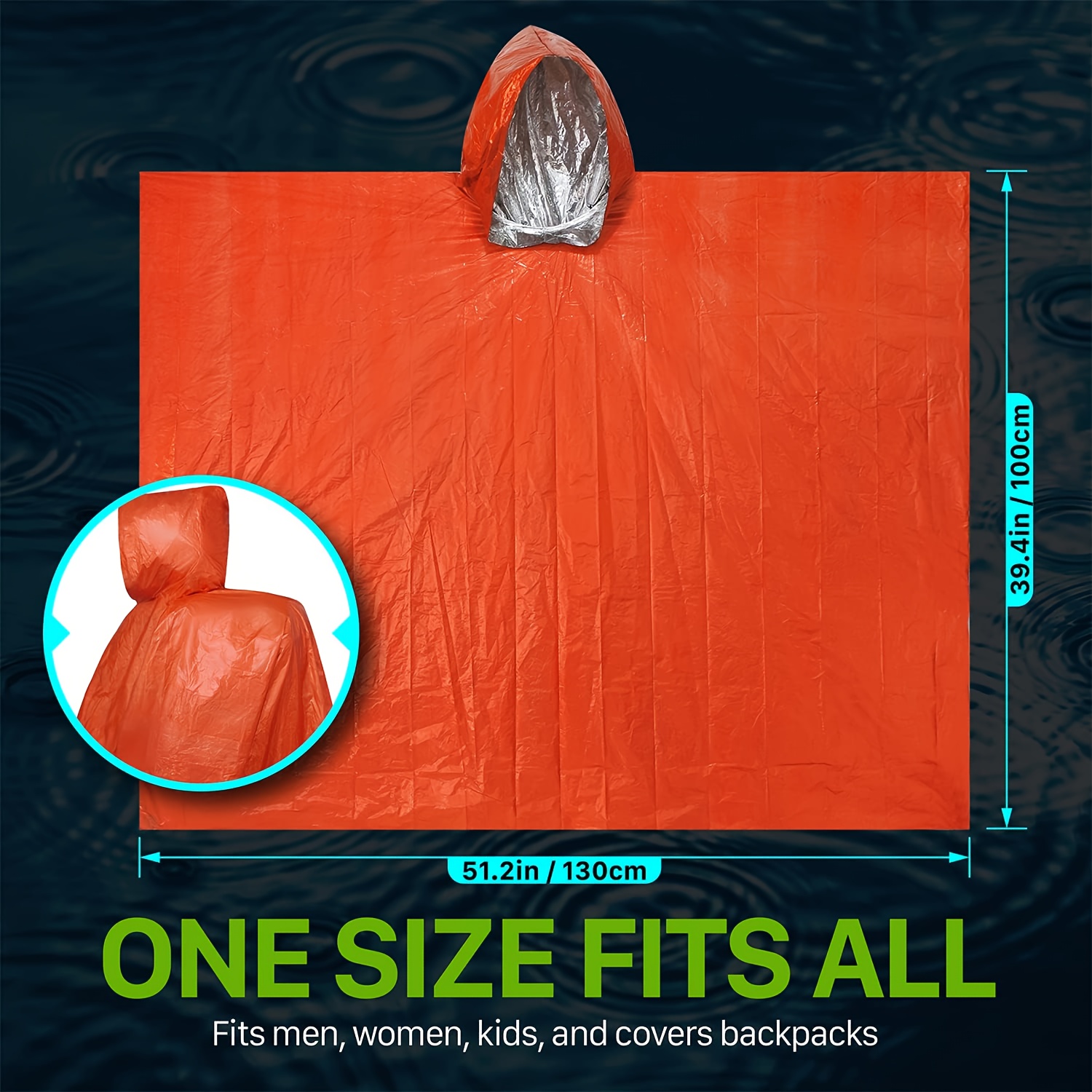 9-delige noodoverlevingskit, t - Emergency Poncho Rain recensie en prijs