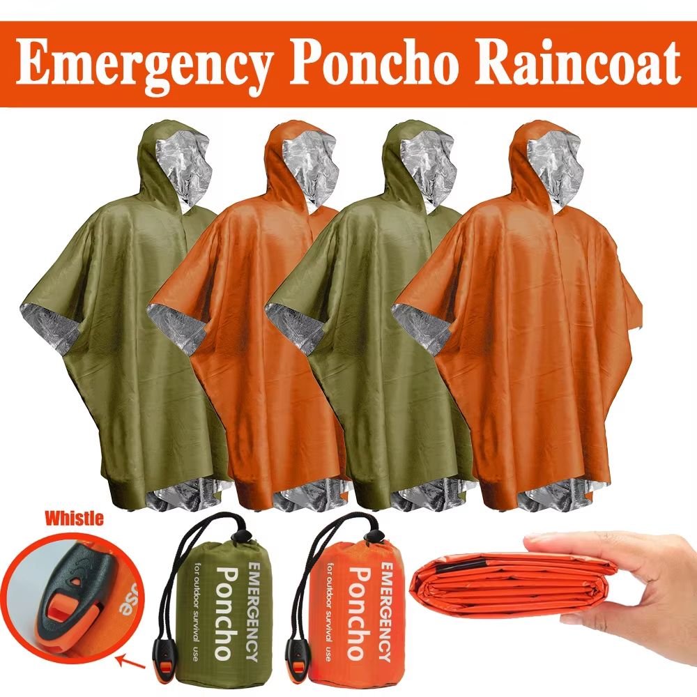 Noodregenponcho Thermische dek - Emergency Poncho Rain recensie en prijs